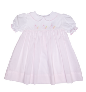 Pink Embroidered Bunny Dress