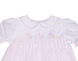 Pink Embroidered Bunny Dress