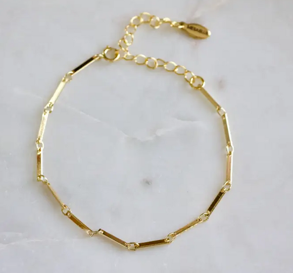 Rosie Bar Chain Bracelet - Gold