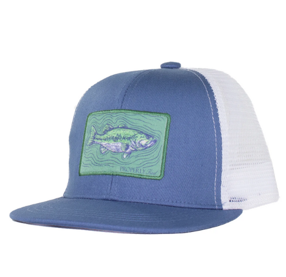 Properly Tied Boys Trucker Hat Spotted Bass