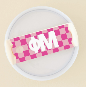 Sorority Tumbler Lid Tag - Phi Mu