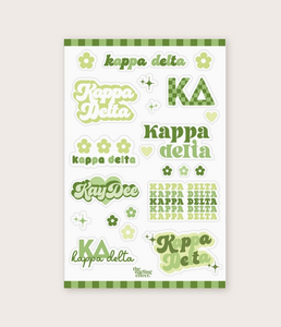 Sorority Sticker Sheet - Kappa Delta