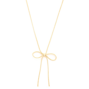 Gold Dipped Bow Necklace