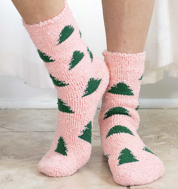 Women's Christmas Tree Cozy Socks