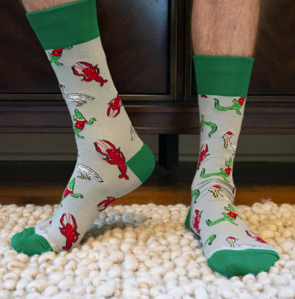 Men's Cajun Christmas Socks