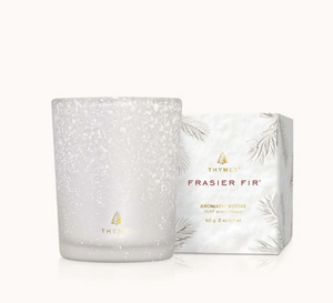 Frasier Fir Flocked Collection Votive Candle-2 oz