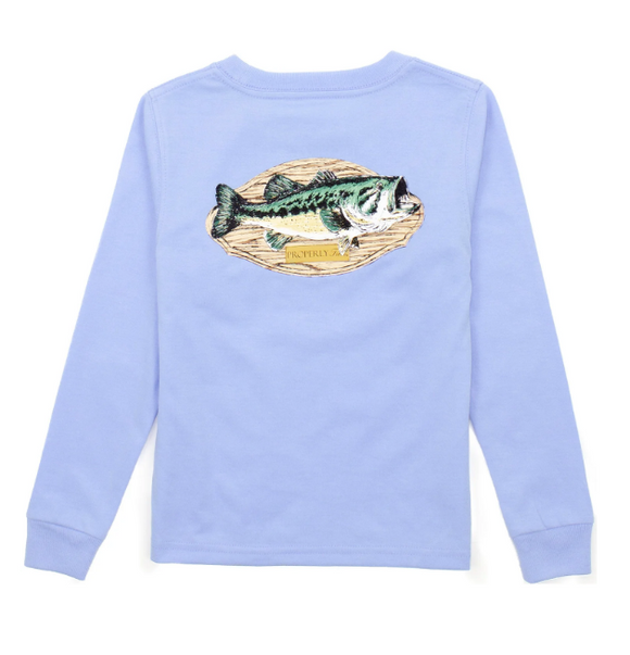 Properly Tied Bass Mount LS T-Shirt Light Blue