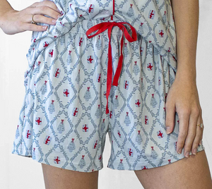 Grand Christmas Sleep Shorts Ice/Red