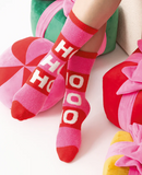 "HO HO HO" Socks, Pink