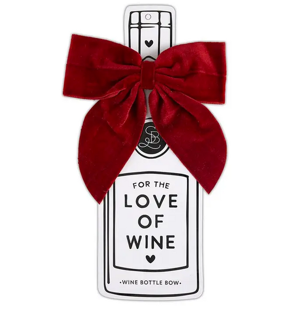 Wine Bottle Bow - Red