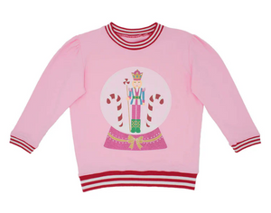 Glitter Nutcracker Sweatshirt - Light Pink