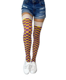 Kix'ies Purple & Gold Thigh Highs