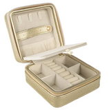 Leah Travel Jewelry Case - Gold