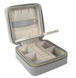 Leah Travel Jewelry Case - Silver