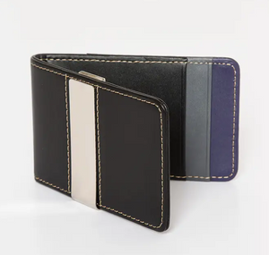 The Classic Mans Money Clip Wallet- Black