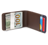 The Classic Mans Money Clip Wallet - Brown