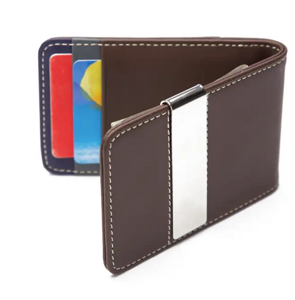 The Classic Mans Money Clip Wallet - Brown