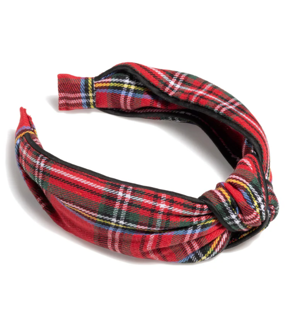 Christmas Plaid Knotted Headband