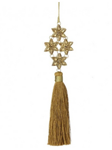 Gold Jewel Tassel Ornament