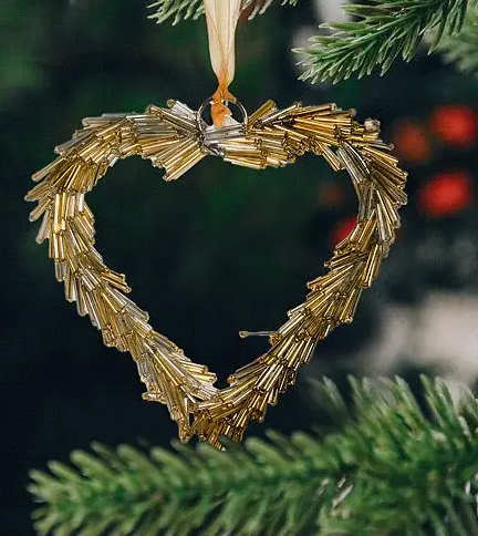 Beaded Heart Ornament