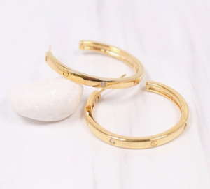 Oliveri Cz Hoop Earring Gold