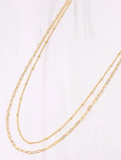 Be Positive Layered Necklace Gold