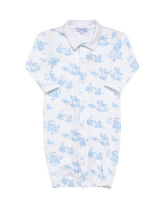 Blue Toile Baby Converter Gown