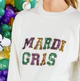 Mardi Gras Sequin Sweater