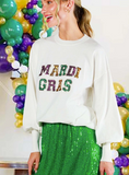 Mardi Gras Sequin Sweater