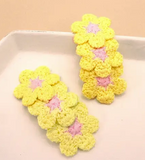 Flower Crochet Hair Pin Clips