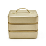 Leah Travel Cosmetic Case - Gold