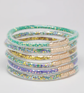 Mardi Gras Confetti Bangles - For Girls