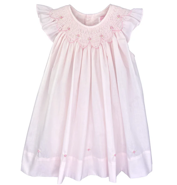 Bishop Smocked Rosebud Dress