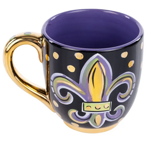 Mardi Gras Fleur De Lis Mug