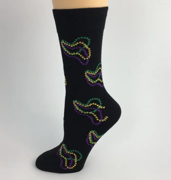 Mardi Gras Beads Socks