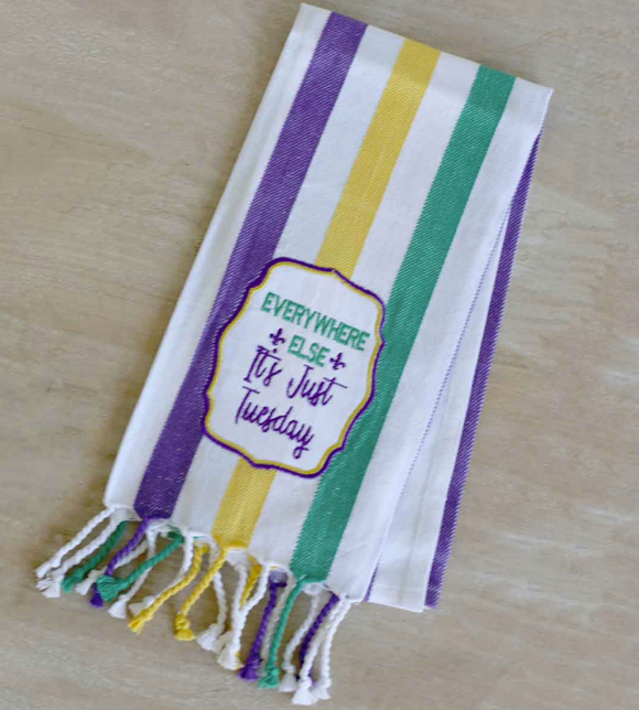 Just Tuesday Striped Hand Towel