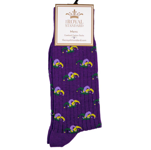 Mardi Gras Men's Jester Socks