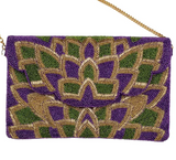 Mardi Gras Starburst Beaded Clutch