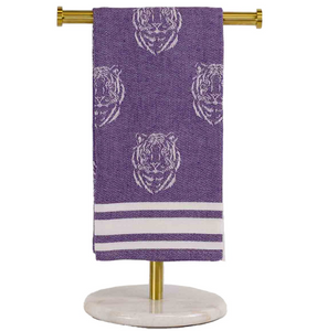 Jacquard Tiger Hand Towel in Purple