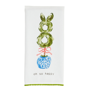 Topiary Bunny Tea Towel