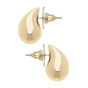 Icon Mini Puffed Teardrop Studs