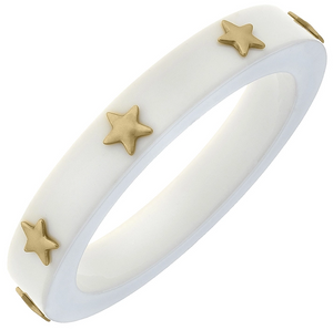 Liberty Star Resin Bangle White