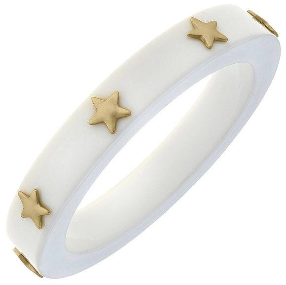 Liberty Star Resin Bangle White