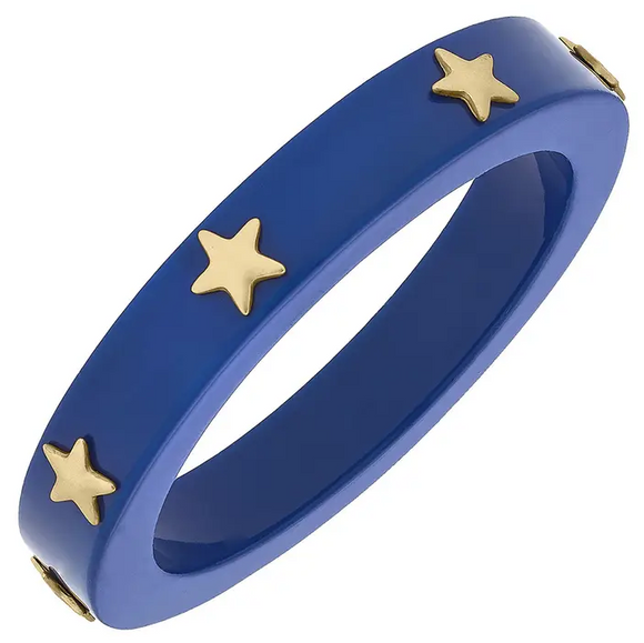 Liberty Star Resin Bangle Blue