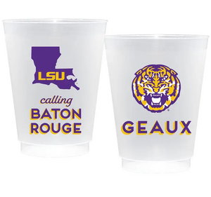 LSU Frost Flex Plastic Cup Set