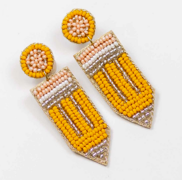 Beaded Pencil Earrings