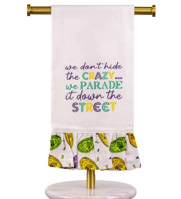 Parade Doubloons Ruffle Hand Towel