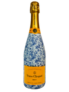 Beau Bottles Wrap Veuve Grandmillenial Blue Floral