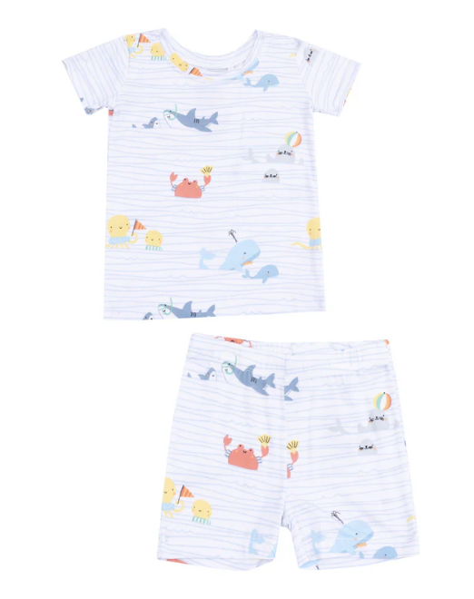 Sea Stripes Short Sleep Set