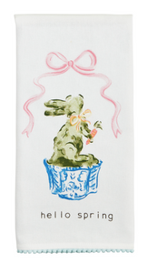 Hello Spring Topiary Tea Towel